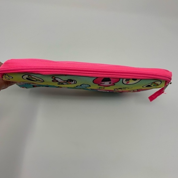 Girls Emoji Graphic Rainbow Zip Up IPad Bag - Picture 4 of 9